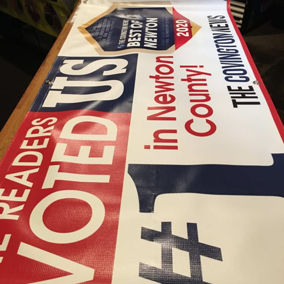 A banner for Blockers Soul Food Restaurant & Sports Bar, voted "Best of Newton 2020".